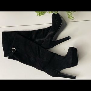 Aldo high suede boots high heel and platform like new